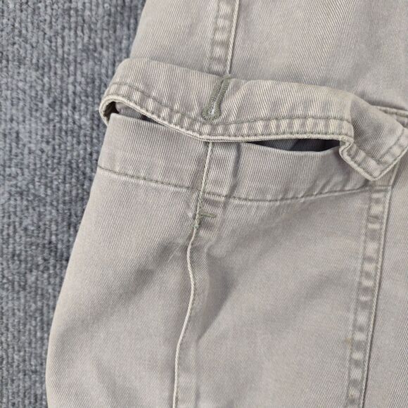 Savane Cargo Shorts Mens Size 40 Beige Gray Flap Pockets Belt Loops - Picture 12 of 13